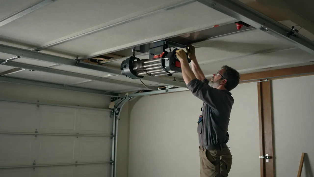 Technician responding to an urgent garage door service call